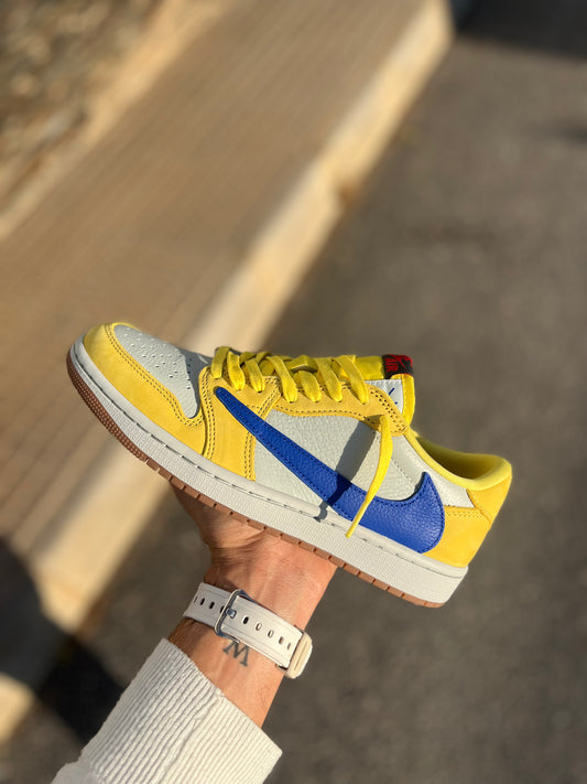 Jordan 1 retro travis scott low canary